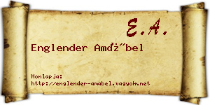 Englender Amábel névjegykártya